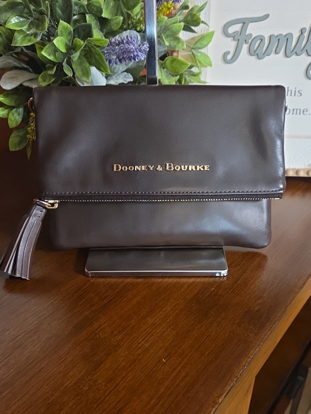 Dooney & Bourke City Fold-Over Zip Crossbody Clutch